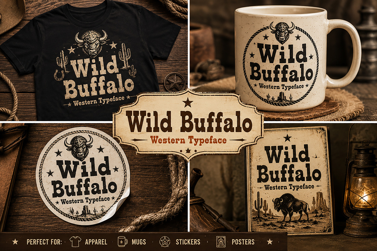 Wild Buffalo, a Serif Font by Wow Magic (Photo 2 of 5)