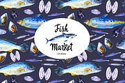 Watercolor Seafood, a Decorative Illustration by Mona Monash (Thumbnail 4 of 9)