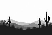 Southwestern Cactus Mountain Vector, an Illustration by hafijul (Thumbnail 14 of 15)
