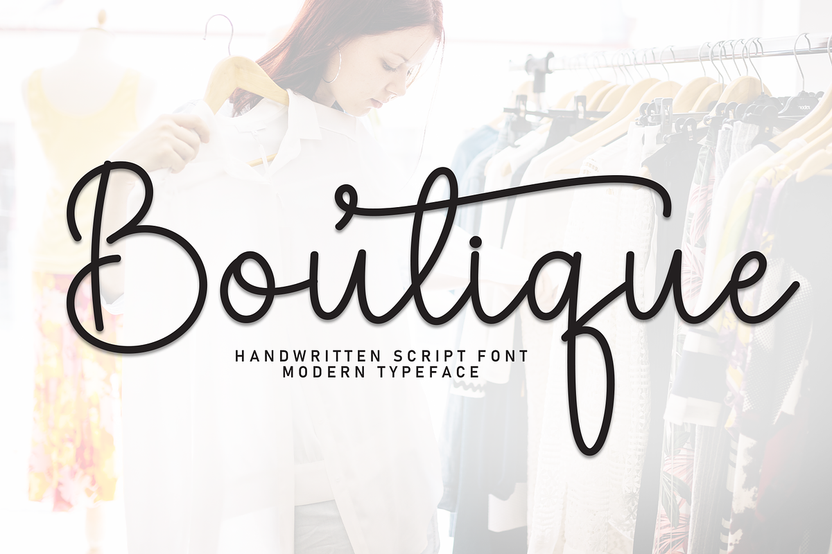 Butique | Script Font, a Handwritten Font by Scratchones (Photo 1 of 9)