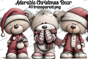 Adorable Christmas Bear Clipart, an Illustration by DreamArtGraphic (Thumbnail 1 of 5)