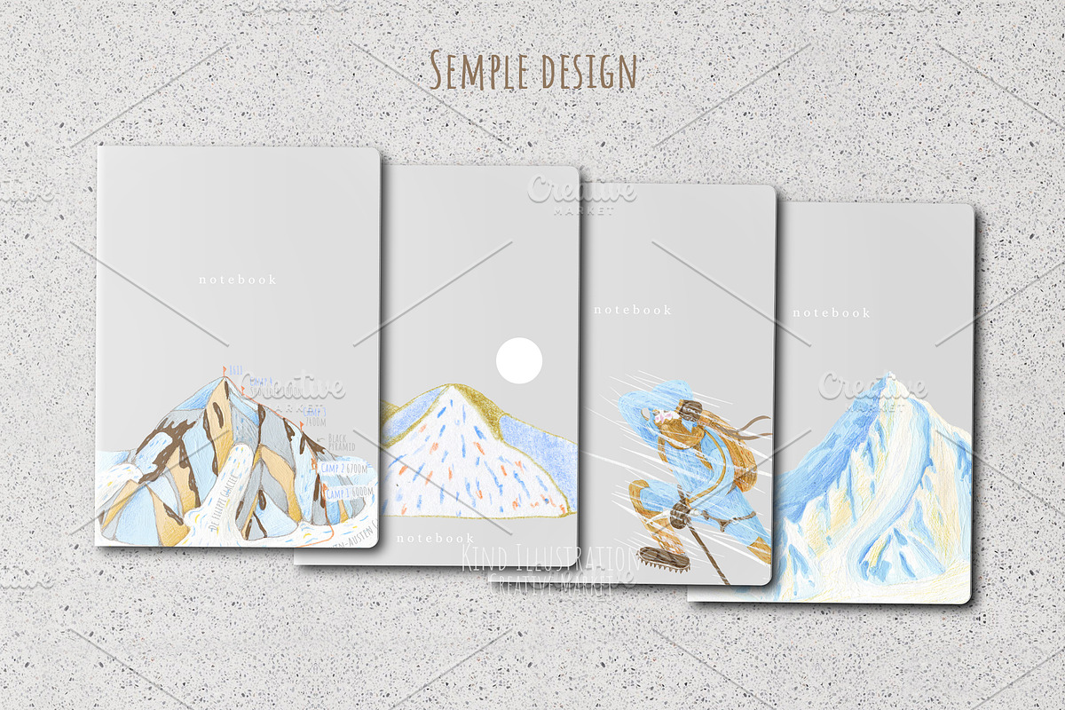 Notebooks mockup, a Print Template by ⚞ Kind Illustration ⚟ (Photo 4 of 4)