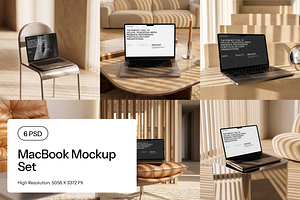 Aesthetic MacBook Mockup Set