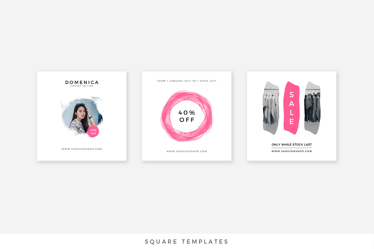 Pink Instagram Pack, a Social Media Template by Swiss_cube (Photo 3 of 4)