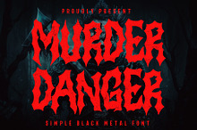 Murder Danger - Horror Font