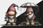 Whimsical Gnome Clipart Bundle, an Illustration by Creative Art (Thumbnail 8 of 11)