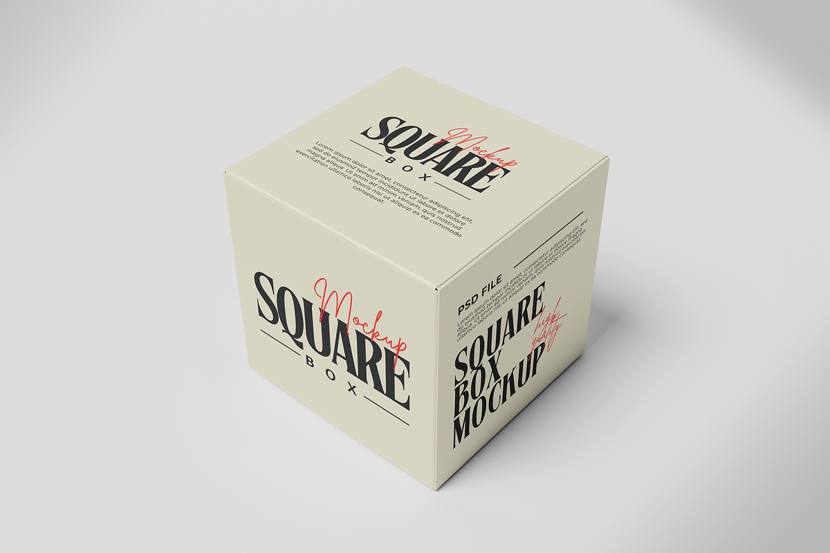 Square Box Mockup, an Advertising Mockup by Twins_studio926 (Photo 4 of 5)