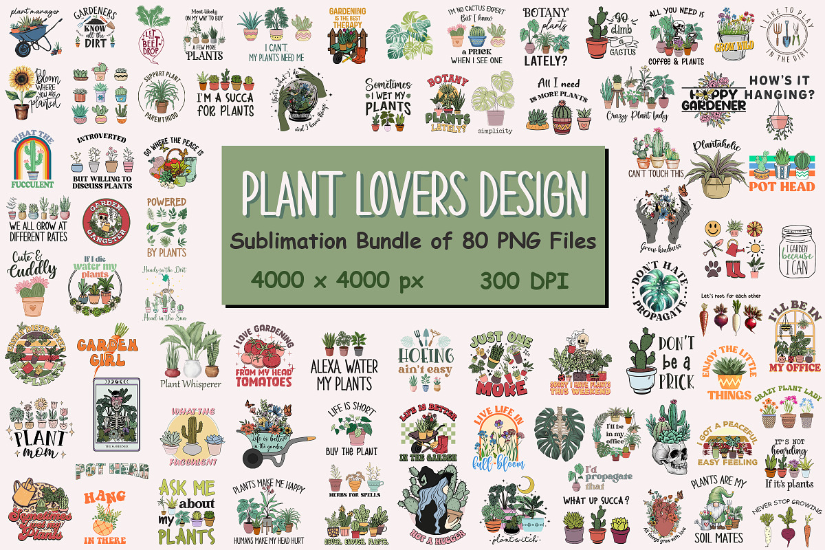 Plant Lovers Design Bundle, a Graphic by Pet Cave (Photo 1 of 9)