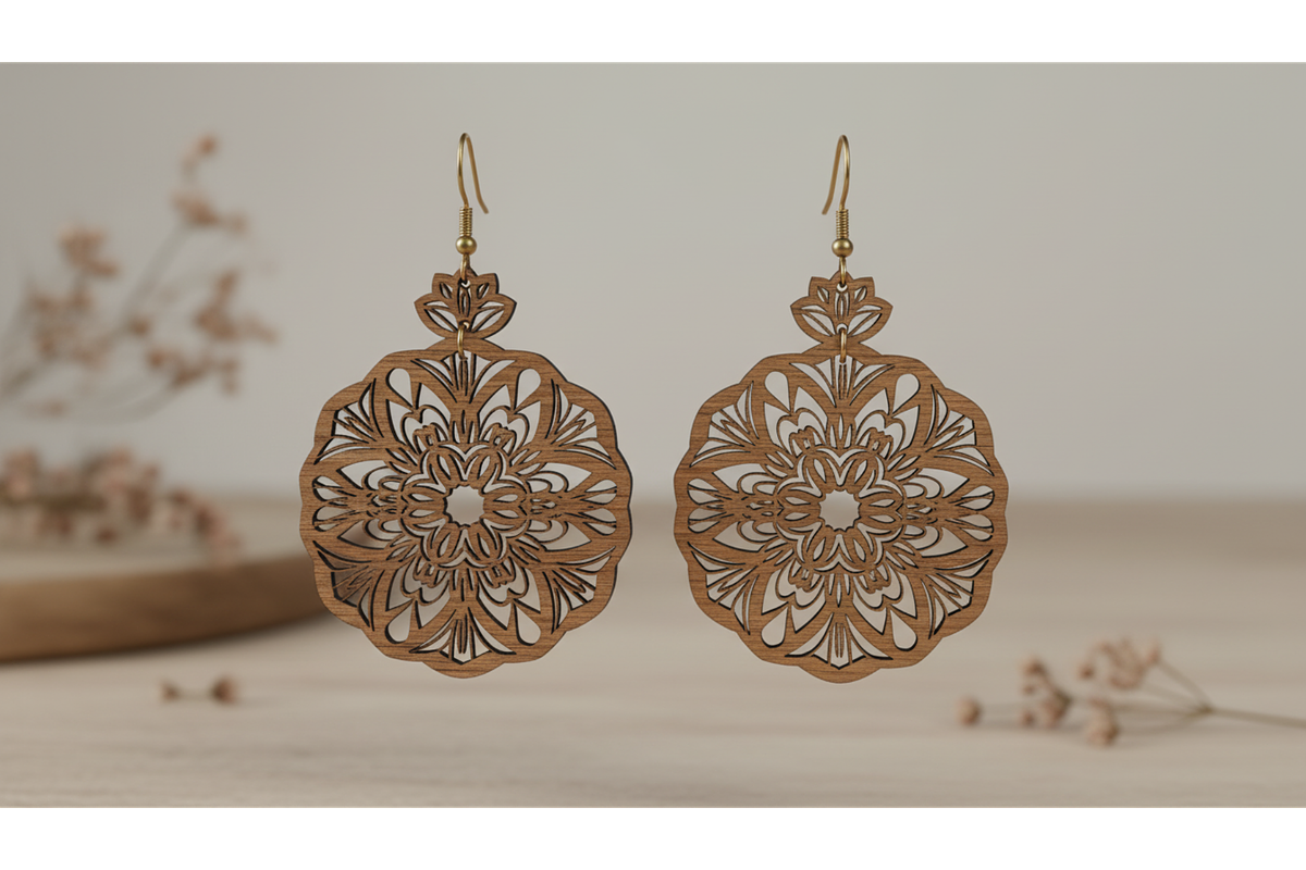Floral Charm Earring Files, a Graphic by hafijul (Photo 5 of 11)