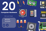 Computer Hardware 3D Icon Pack, a 3D by baii09 (Thumbnail 1 of 6)