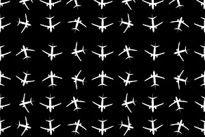 Planes Motif Seamless Pattern