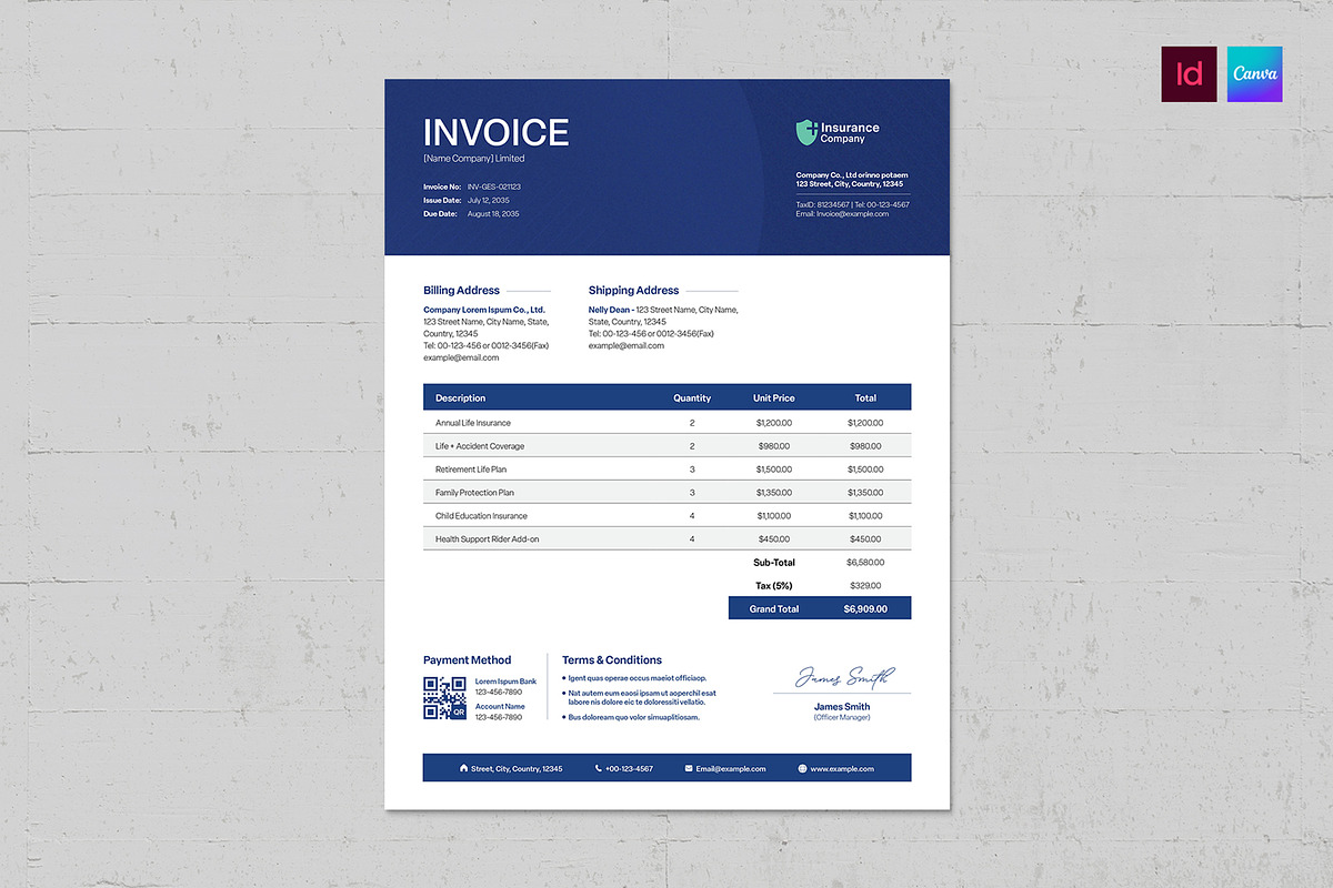 Invoice Template, a Stationery Template by BrandPacks (Photo 1 of 4)