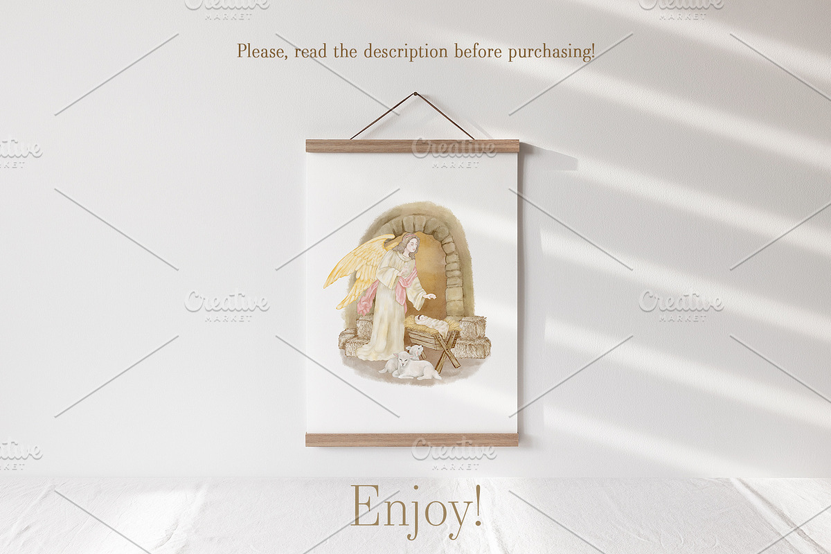 Christmas Holy Night Nativity Scene, an Illustration by PawGraphic (Photo 10 of 10)