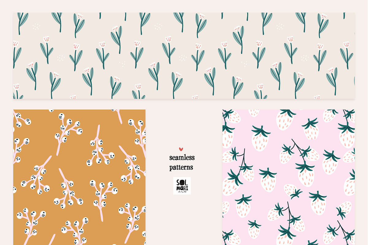IN THE SUMMER GARDEN floral kit, a Pattern Graphic by solmariart (Photo 7 of 11)