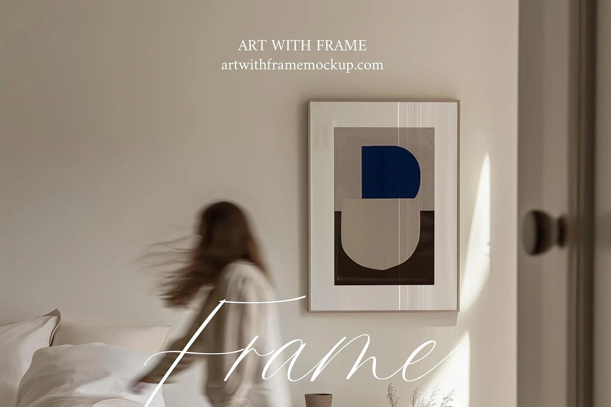 10 Frame Mockups with Person 2, an Advertising Mockup by ArtwithFrame (Photo 4 of 14)