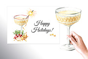 Festive Champagne, a Food Illustration by Daria Ustiugova (Thumbnail 5 of 10)
