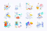 Medical Isometric Icons Set, a Duotone Icon by Vectors Market (Thumbnail 6 of 8)
