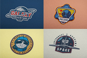 Vintage Space Emblems Set