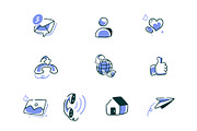 Social Media Doodle Icon Set Vol 1, an Object Illustration by SLAB! Design (Thumbnail 2 of 3)