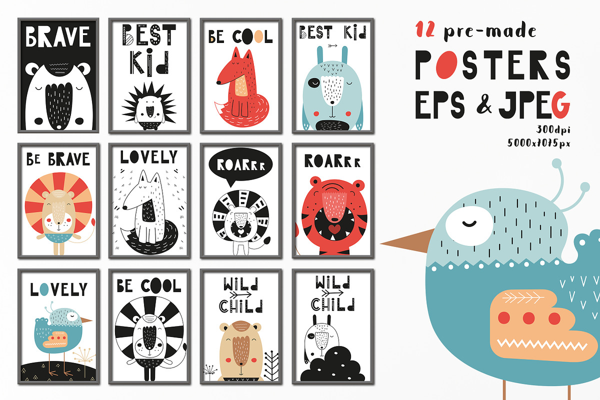 Nursery Art Scandinavian Animals, an Animal Illustration by Nursery Art (Photo 4 of 12)