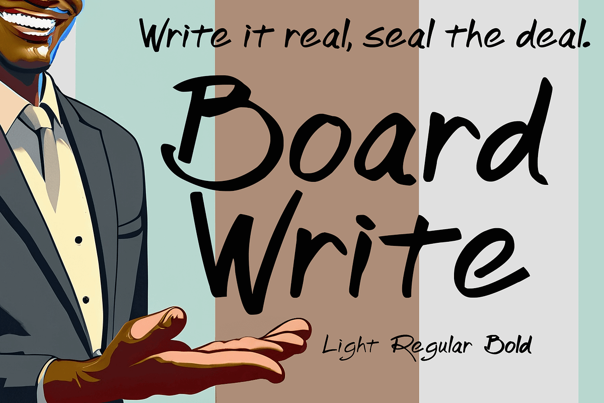 BoardWrite Font, a Script Font by Fontastic Ventures (Photo 1 of 6)