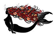 Fantasy Flowing Hair Mermaid Bundle, an Illustration by jahid234 (Thumbnail 8 of 31)