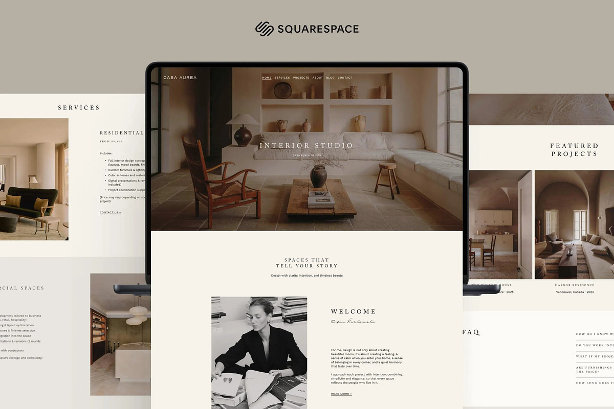 Squarespace Template Interior Design, a Squarespace Template by The Soft Voice (Photo 1 of 9)