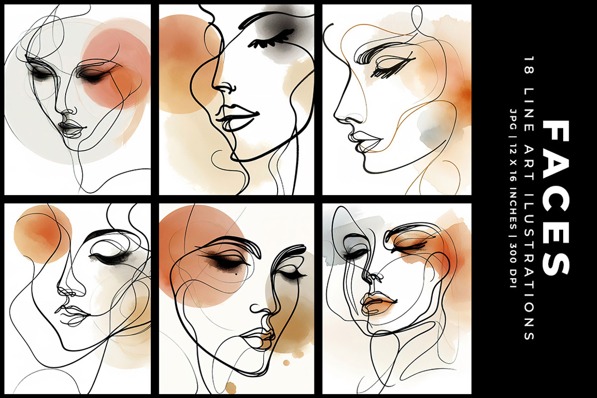 Faces, a Decorative Illustration by Digital Art Creations (Photo 2 of 10)