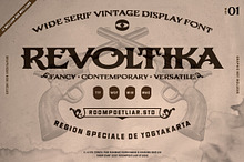 Revoltika Wide serif vintage display