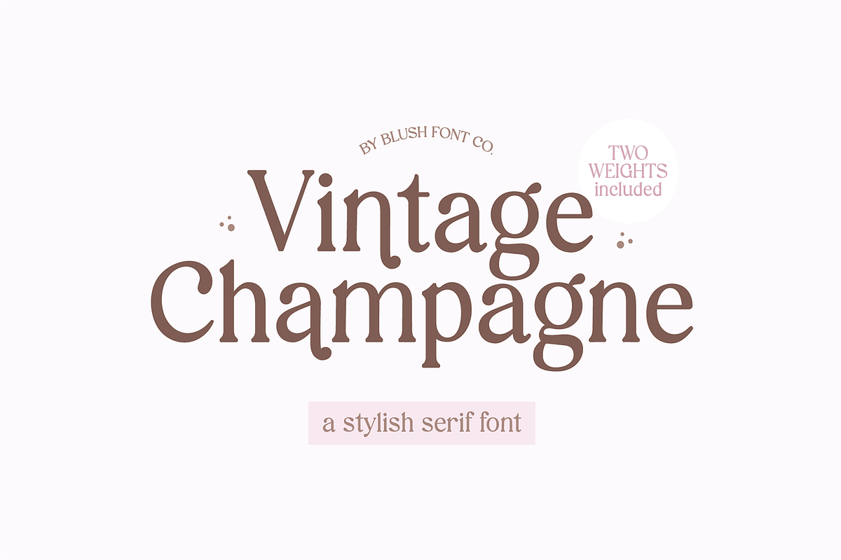 VINTAGE CHAMPAGNE Modern Serif Font, a Serif Font by Blush Font Co. (Photo 1 of 9)