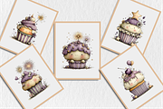 Whimsical4th of July Cupcake Clipart, a Seasonal Illustration by Rose Art (Thumbnail 5 of 6)