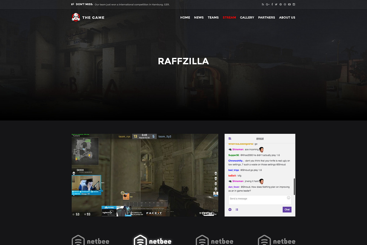 The Game - eSport PSD Gaming Templat, a Websites & App Template by Netbee (Photo 4 of 30)
