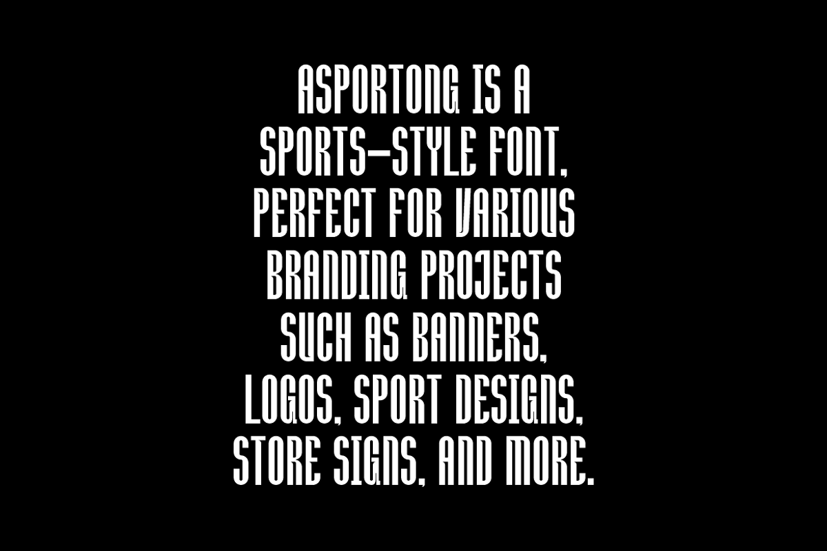 Asportong - Modern Sports Font, a Sans Serif Font by Iqsiart Studio (Photo 6 of 8)