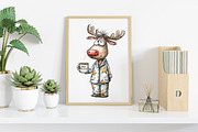 Quirky Funny Christmas Reindeer, an Illustration by Canvas Craft (Thumbnail 6 of 7)