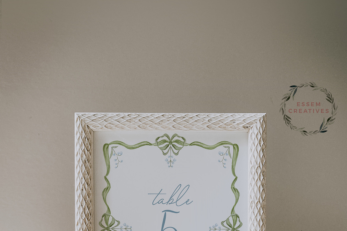 Grandmillenial Botanic Blue & Green, a Decorative Illustration by Essem Creatives (Photo 3 of 7)