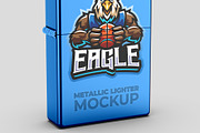 Metallic Lighter Mockup - 8 views, a Merchandise Mockup by Illusiongraphic (Thumbnail 14 of 21)