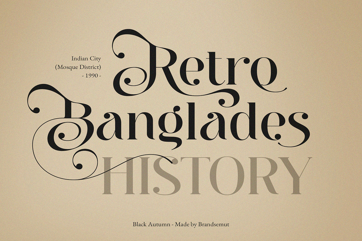 Black Autumn || Decorative Serif, a Serif Font by BrandSemut (Photo 5 of 15)
