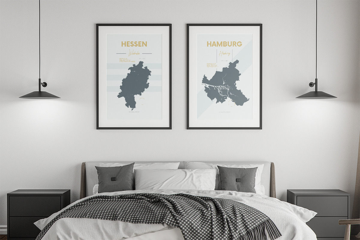 German States Maps | Poster, an Illustration by MaximGertsen (Photo 10 of 10)