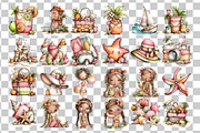 Pastel Summer Watercolor Clipart PNG, a Seasonal Illustration by Nicolle's Colorful Art (Thumbnail 4 of 4)
