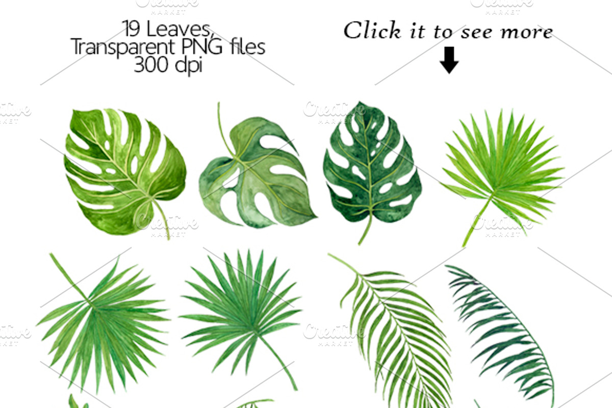Tropical Leaves, a Texture Illustration by Elly Studio (Photo 3 of 7)