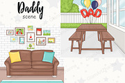 Fathers Day Clipart | Scene Creator, a Seasonal Illustration by GlamArtZhanna (Thumbnail 2 of 3)