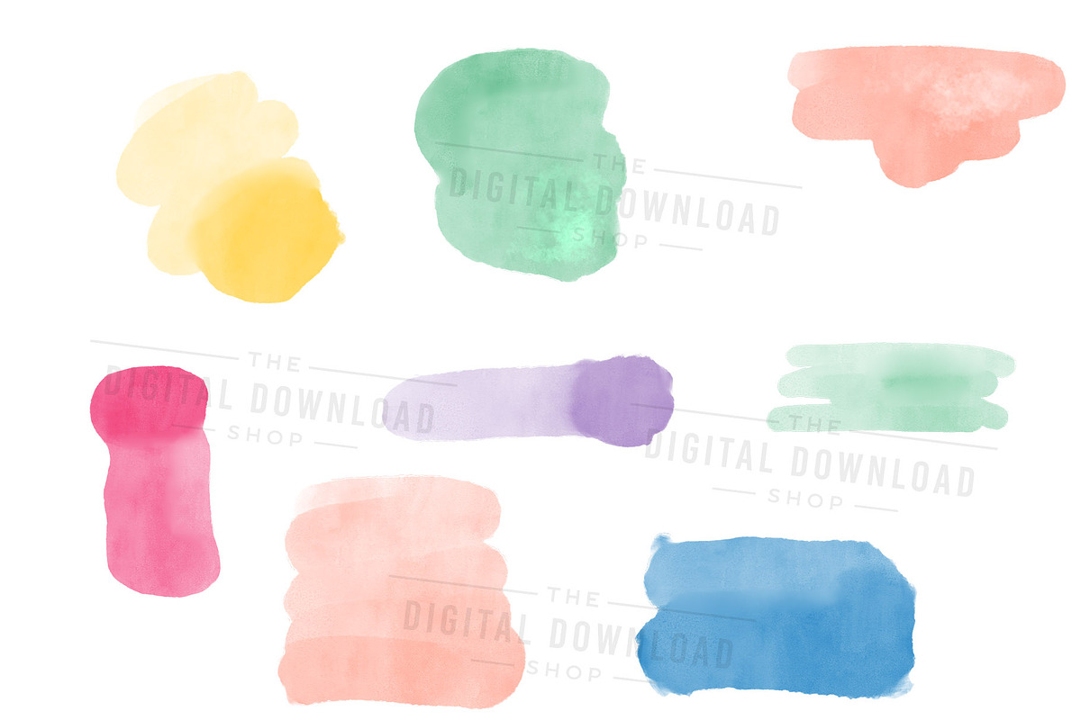 Watercolor Elements Clipart, an Object Graphic by The Digital Download Shop (Photo 7 of 9)