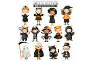 Cute Halloween Family Clipart, an Illustration by CharmClipart (Thumbnail 3 of 8)