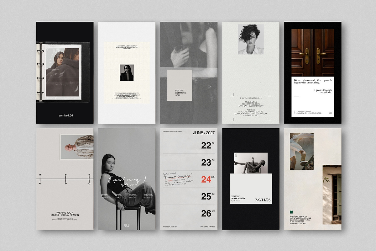 XENO | Instagram STORIES Bundle, a Social Media Template by The Aesthetic Studio (Photo 3 of 10)