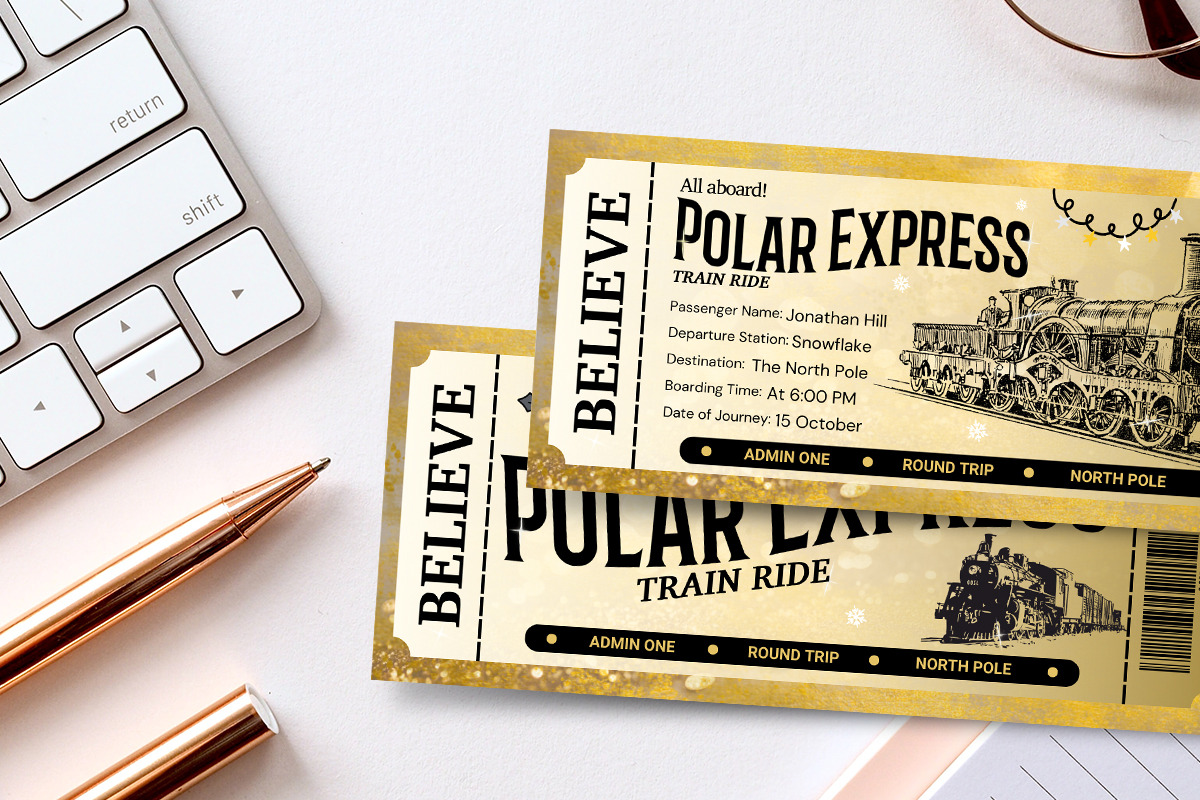 Personalized Polar Express Ticket, a Print Template by Snapybiz (Photo 10 of 11)