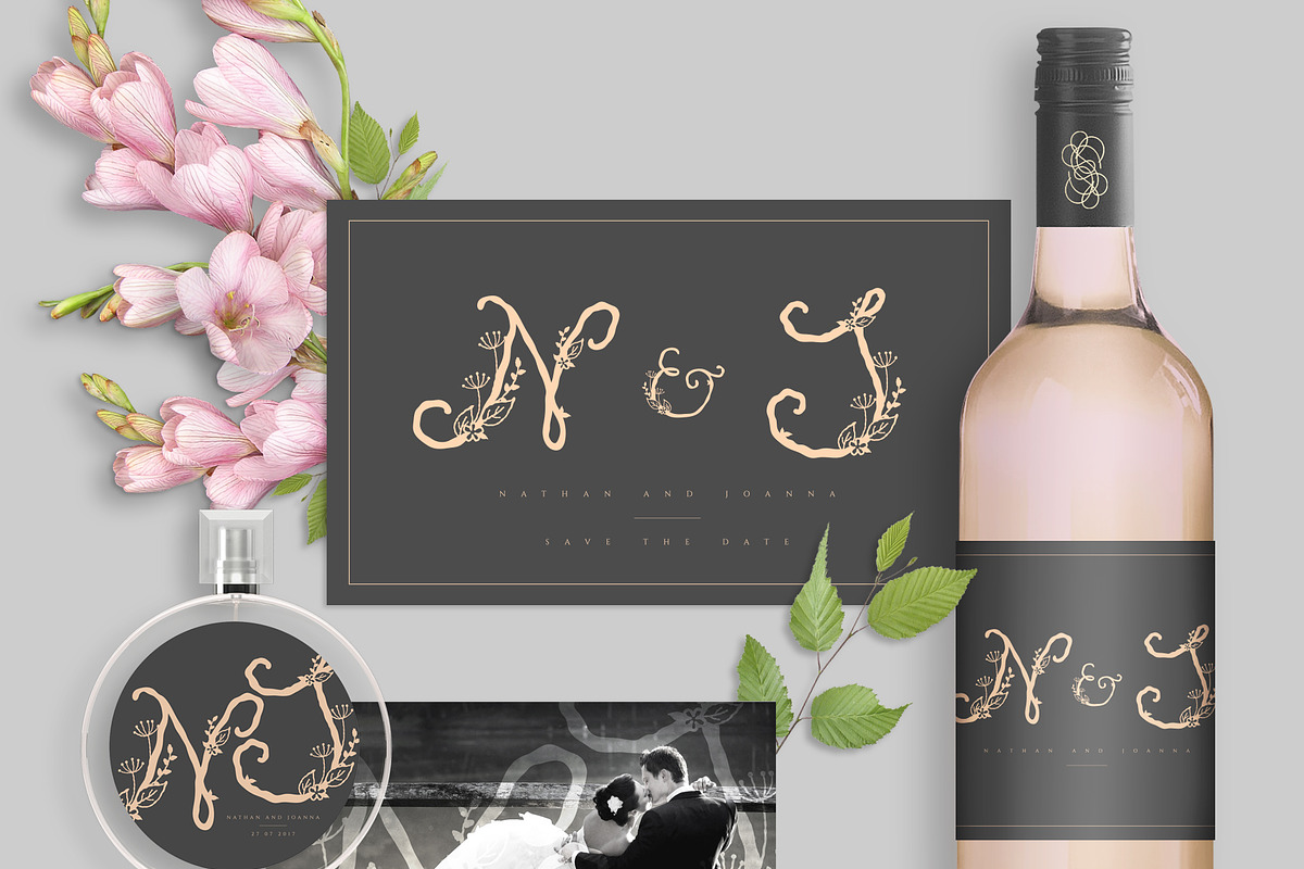 Efelious - floral monogram set, an Object Graphic by Euonia Meraki (Photo 11 of 12)