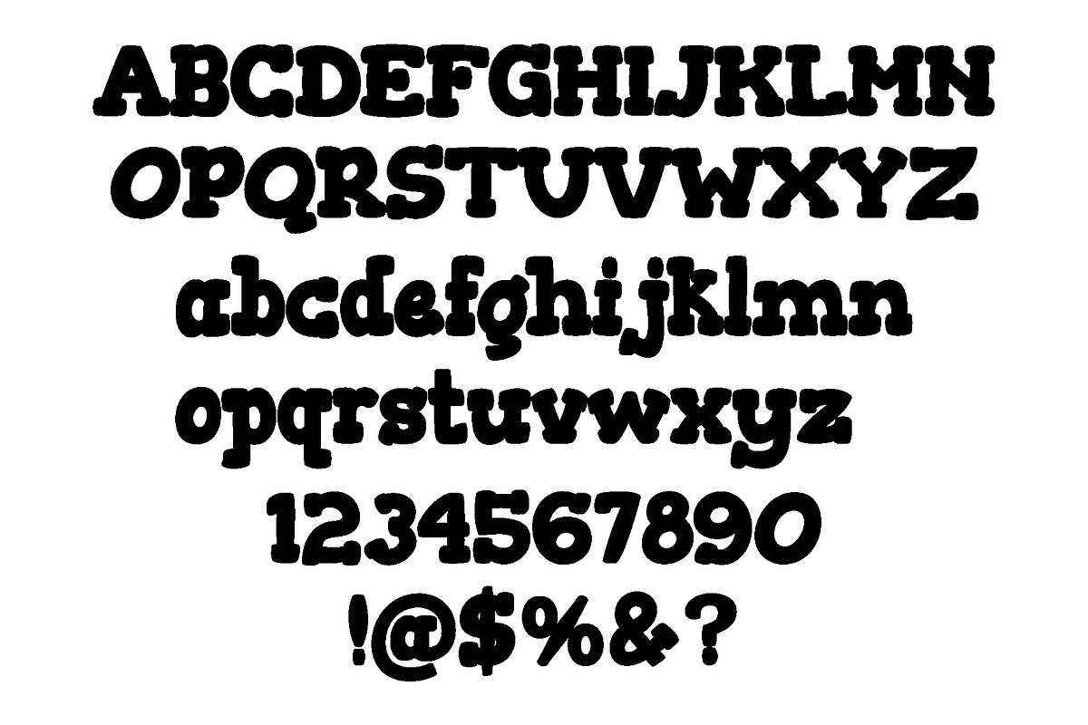 chubby vintage cute display font, a Slab Serif Font by nicollr's store (Photo 3 of 3)