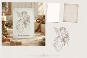 Victorian Line Art Christmas Set, a Decorative Illustration by AlenaVlasko stock Market (Thumbnail 2 of 13)