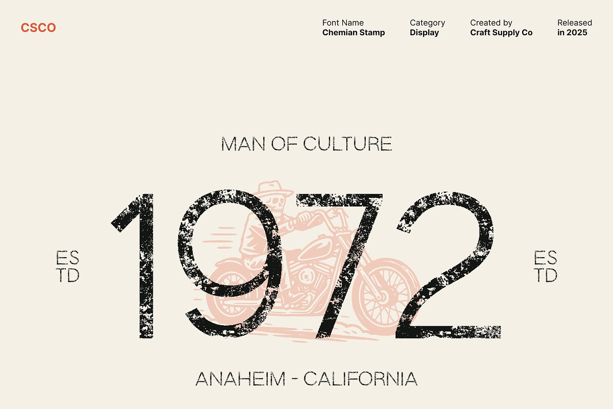 Chemian Stamp, a Sans Serif Font by Craft Supply Co. (Photo 5 of 8)