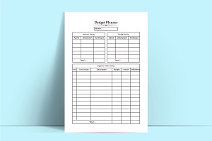 KDP Interior Budget Planner Log Book